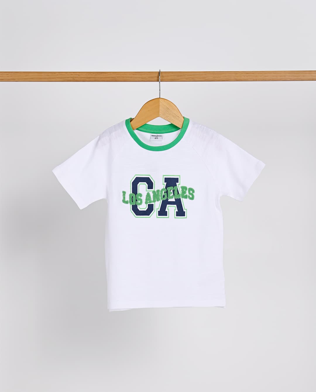 Babies & more Short Sleeve Solid Raglan T-Shirt With Los Angeles Graphic White