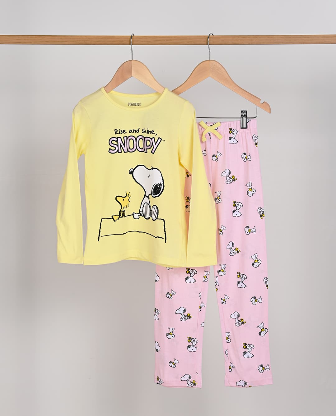 Babies & more Snoopy Long Sleeve Pyjama Set Yellow