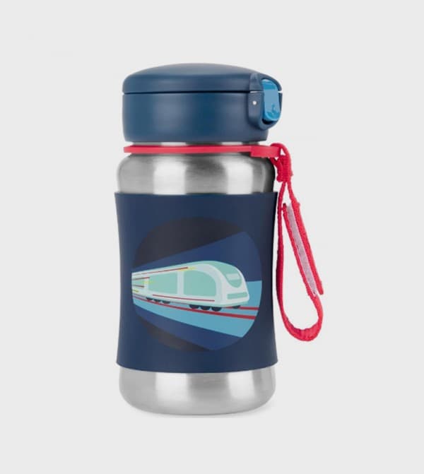 Skip Hop Spark Style Stainless Steel Straw Bottle Train