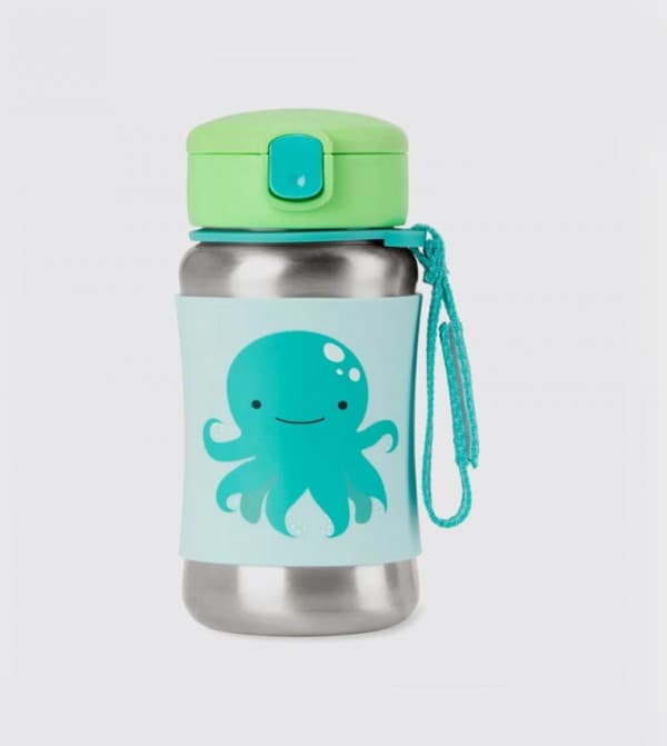 Skip Hop Zoo Stainless Steel Straw Bottle Octopus