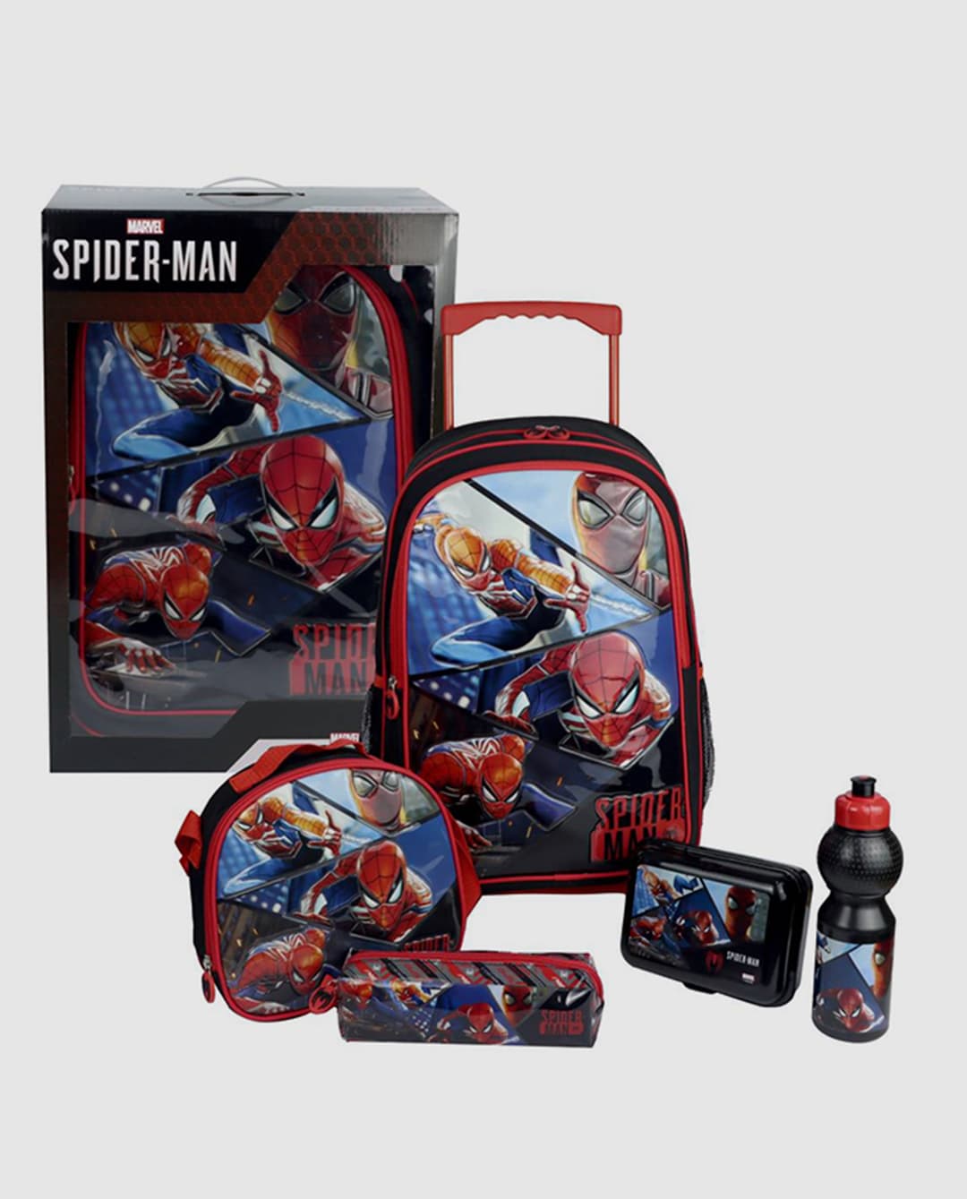 Marvel Spiderman Fighting 18" Trolley Set 5 In 1