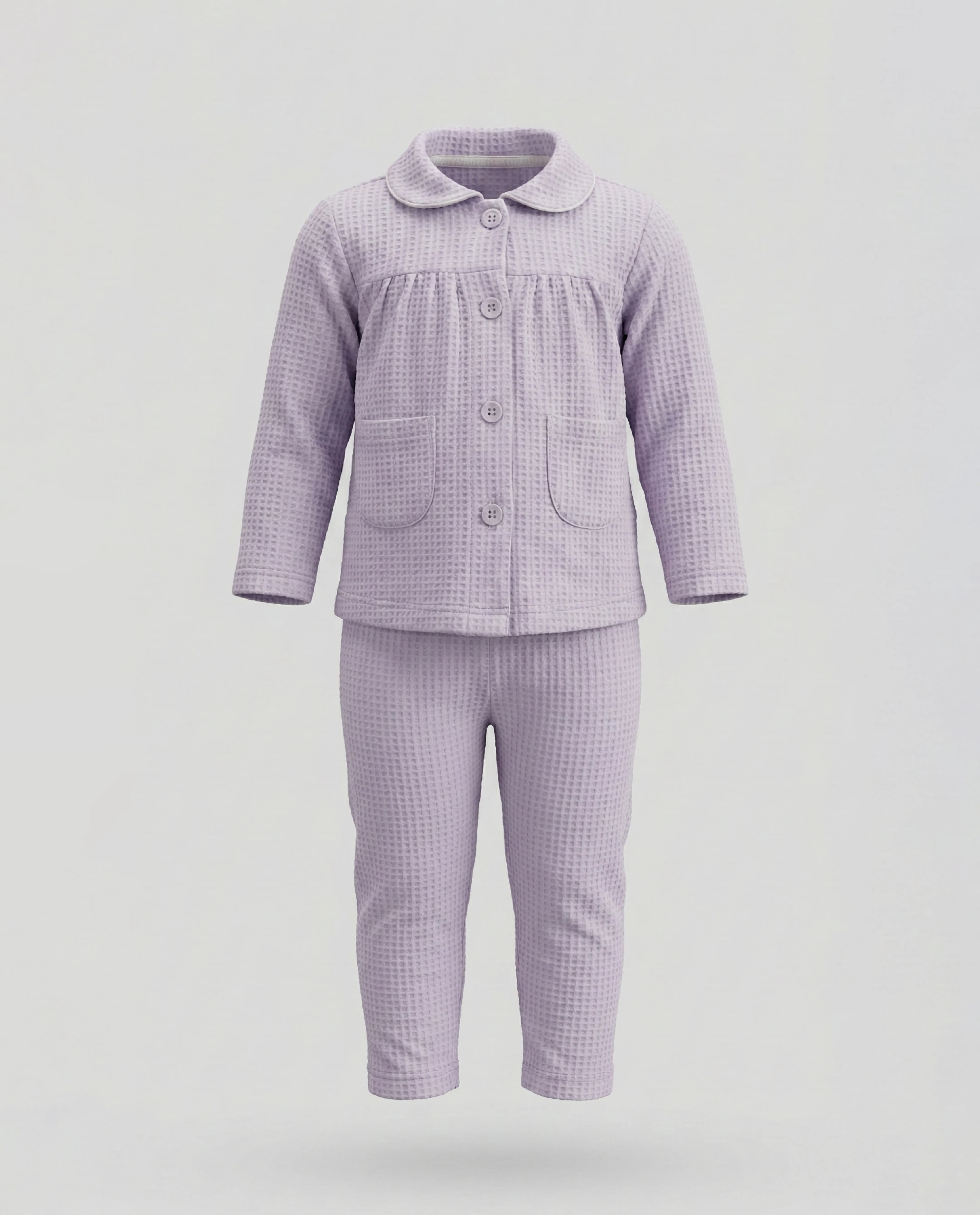 Babies & more Long Sleeves Collar Front‑Open Pyjama Set