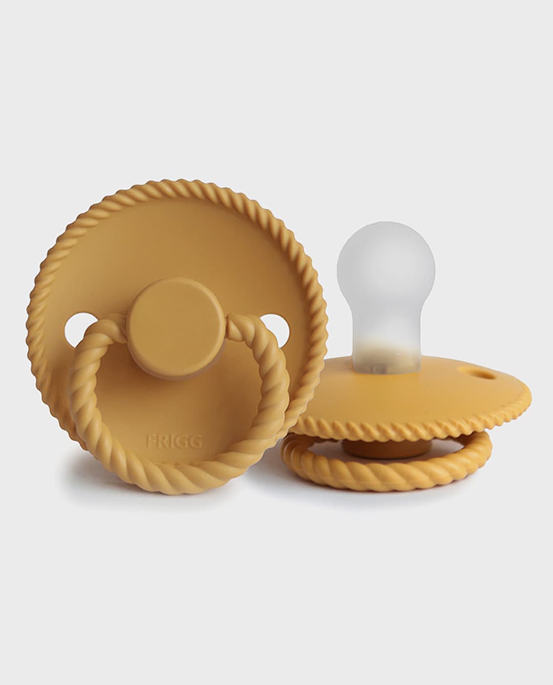 Frigg Rope Silicone Baby Pacifier 0-6M 1-Pack Honey Gold - Size 1