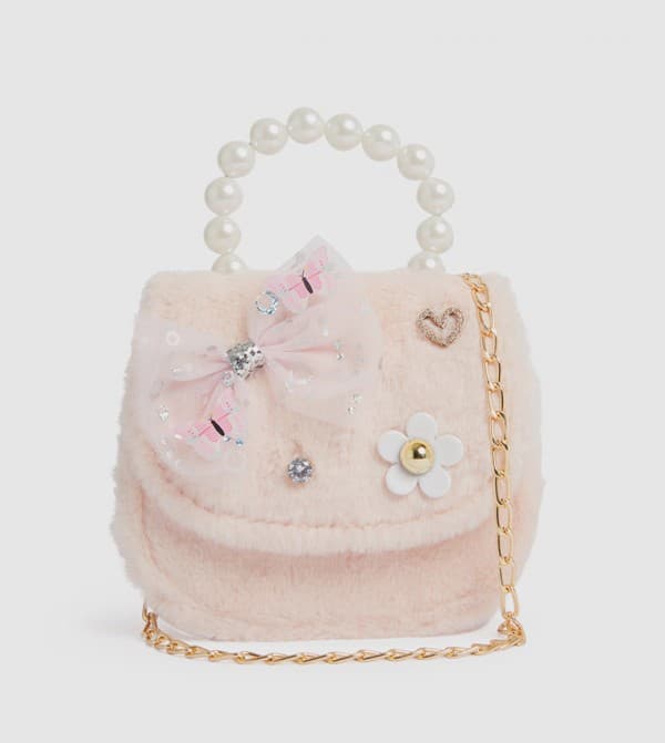 Girls Floral Crown Mini Handbag
