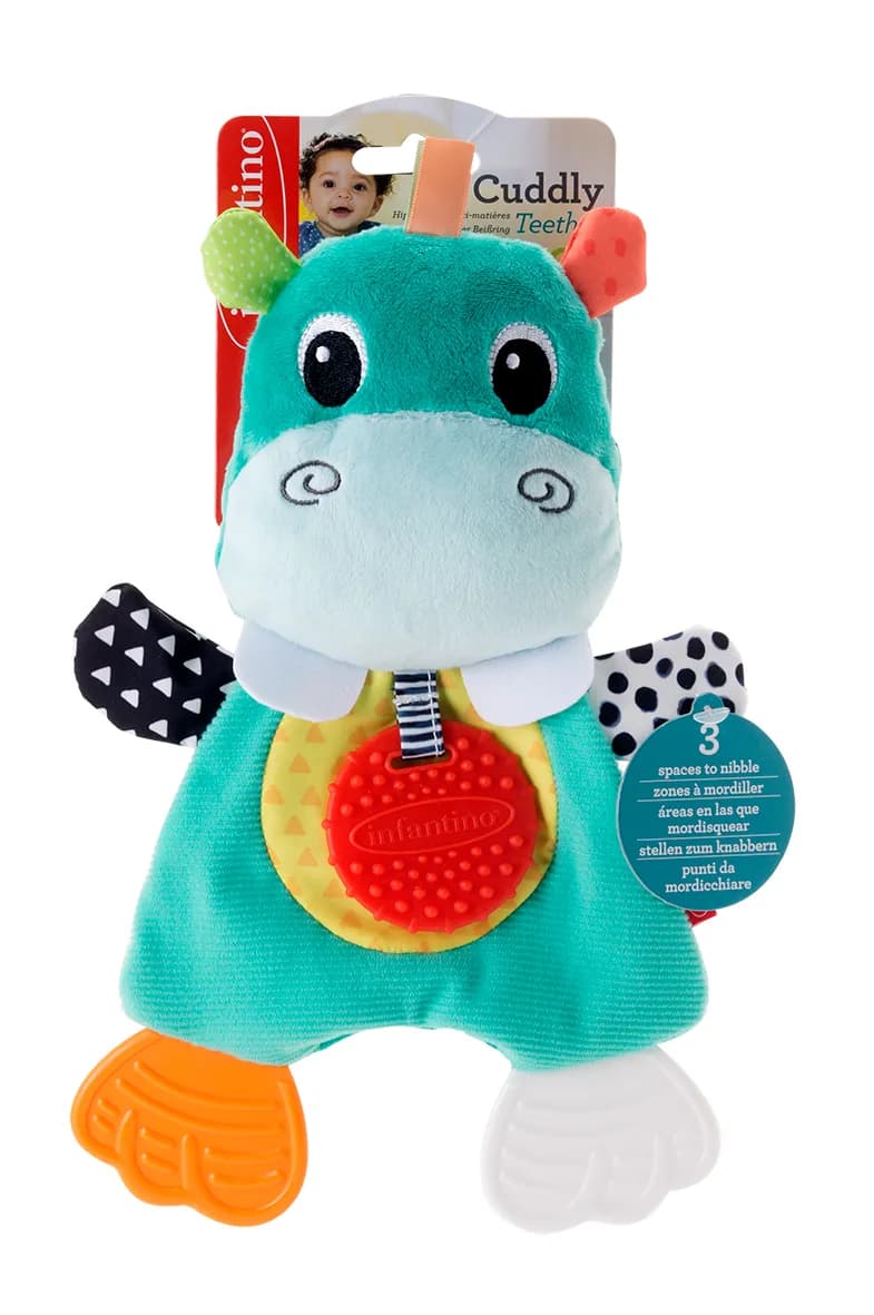 Infantino Cuddly Teether - Hippo