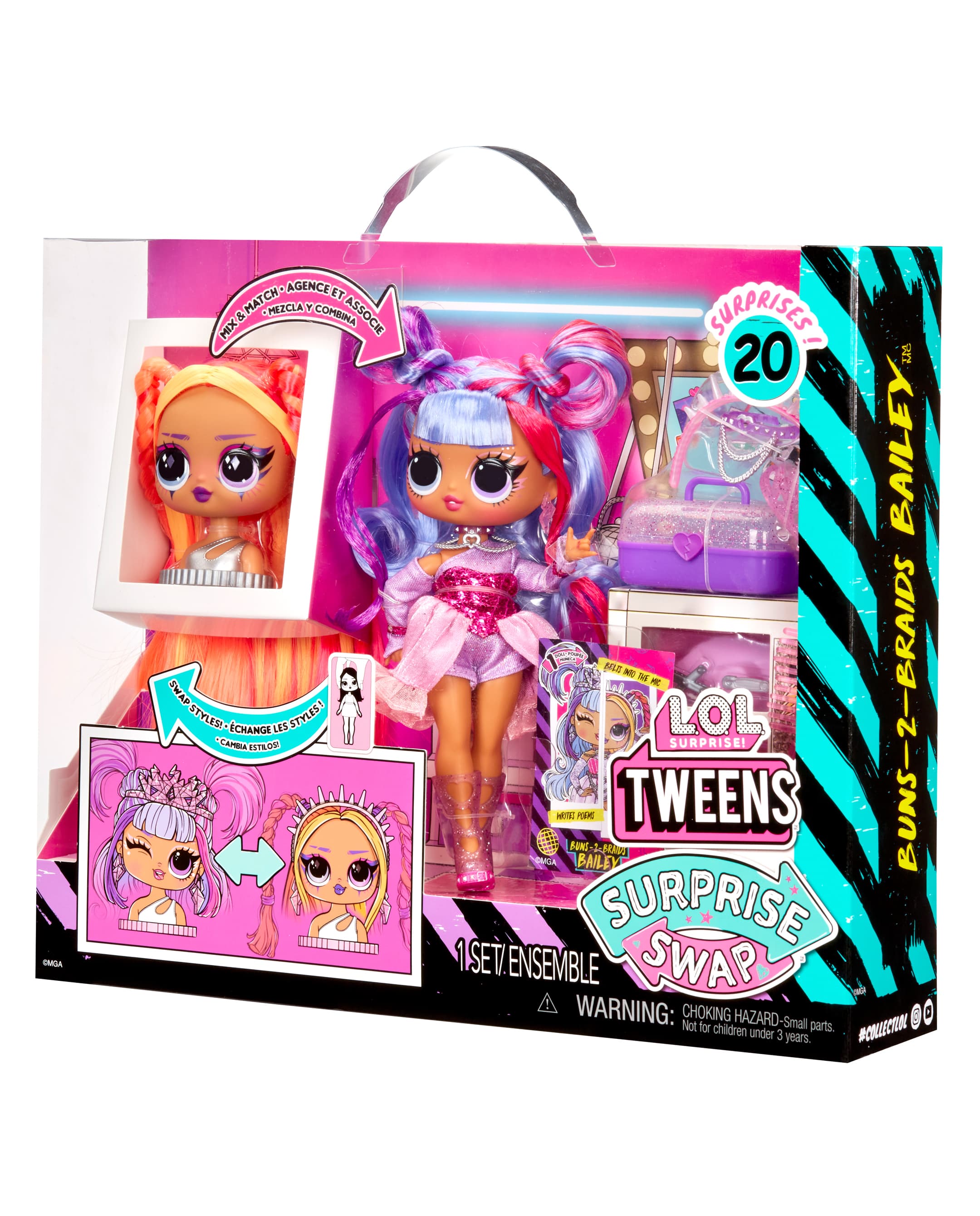 LOL Surprise Tweens Swap Fashion Doll [Buns-2-Braids Bailey]