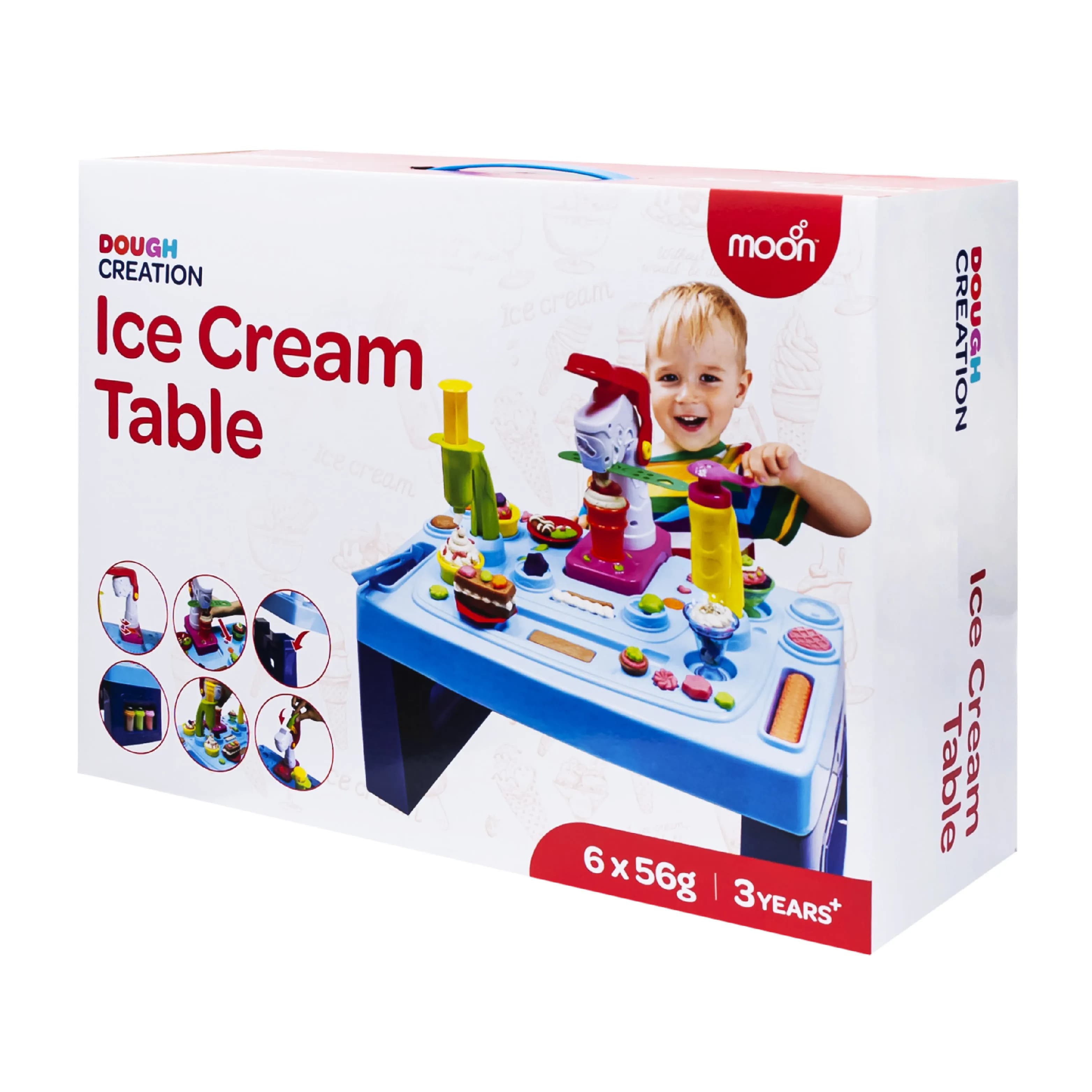 Moon Kid'S Dough Ice-Cream Creativity Table. 6 X 2Oz Dough Pot.