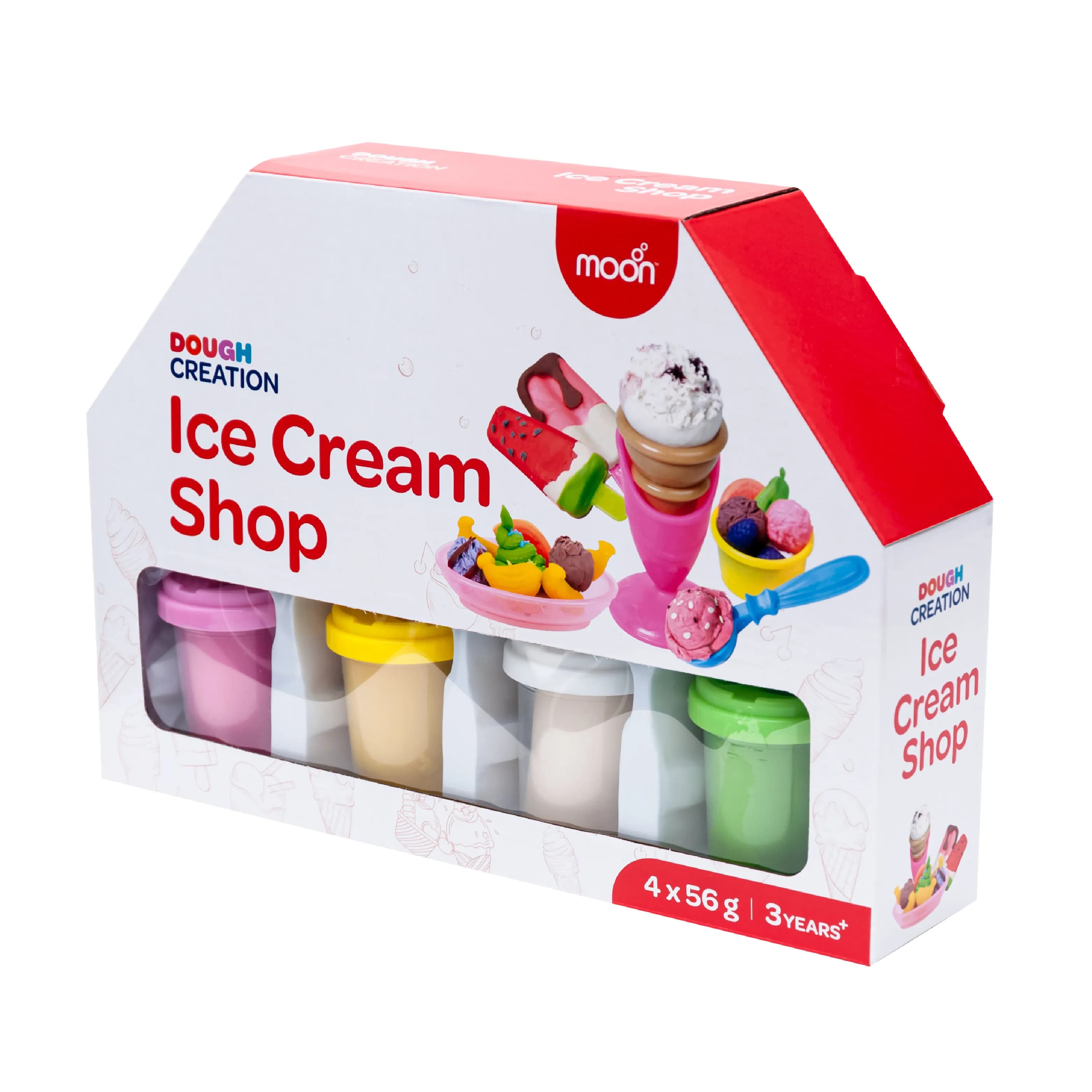 Moon Kid'S Dough My Ice-Cream Shop. 4 X 2Oz Dough Pot.