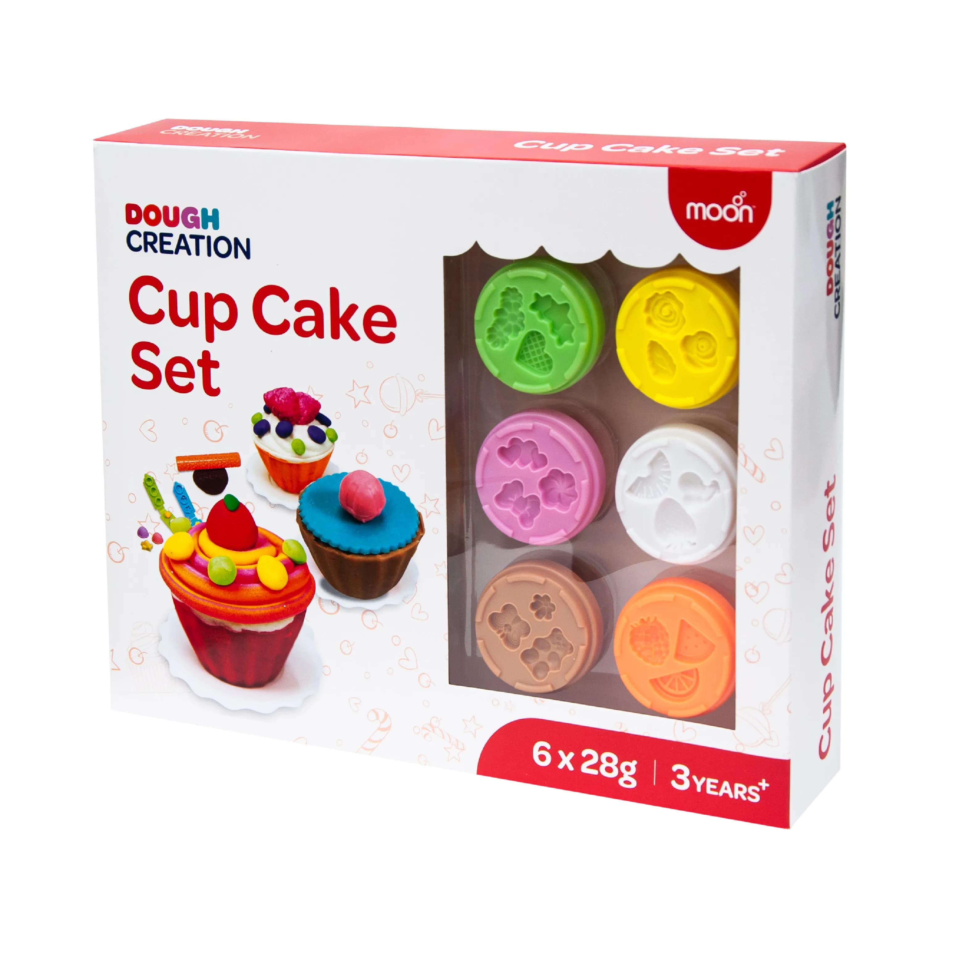 Moon Kid'S Dough Cupcake Set. 6 X 1Oz Dough Pot