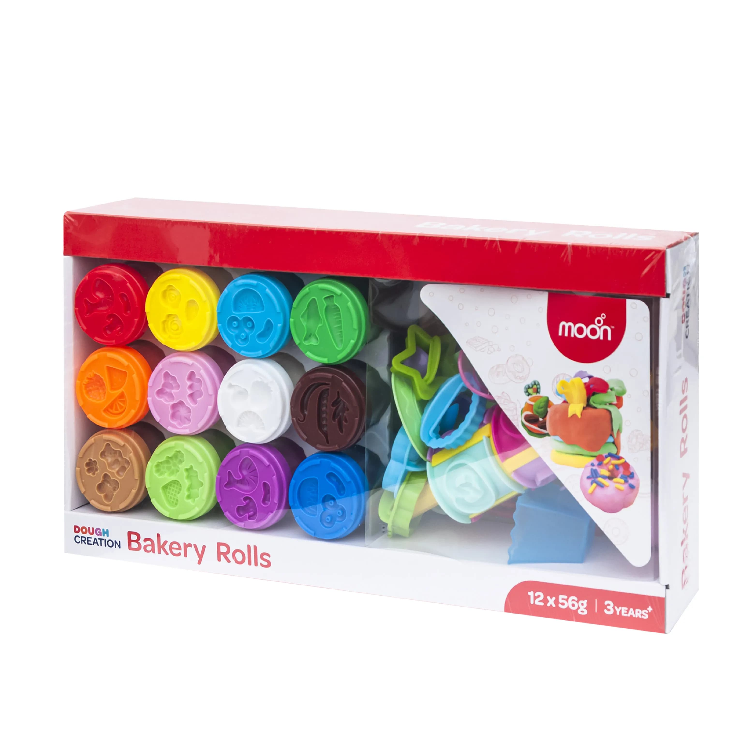 Moon Kid'S Dough Bakery Rollz. 12 X 56G/2Oz Dough Pot.