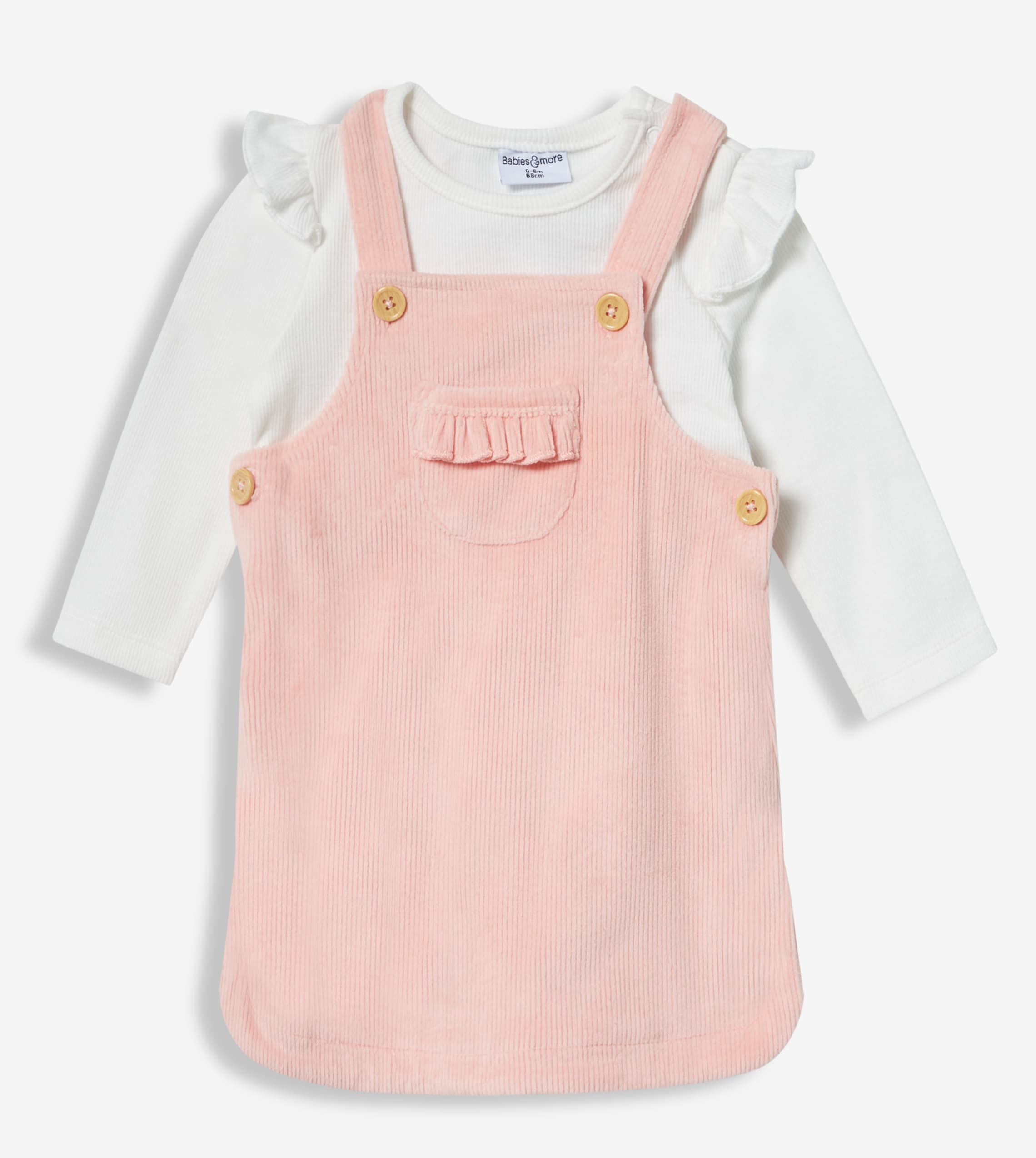 Corduroy Dress And T-Shirt