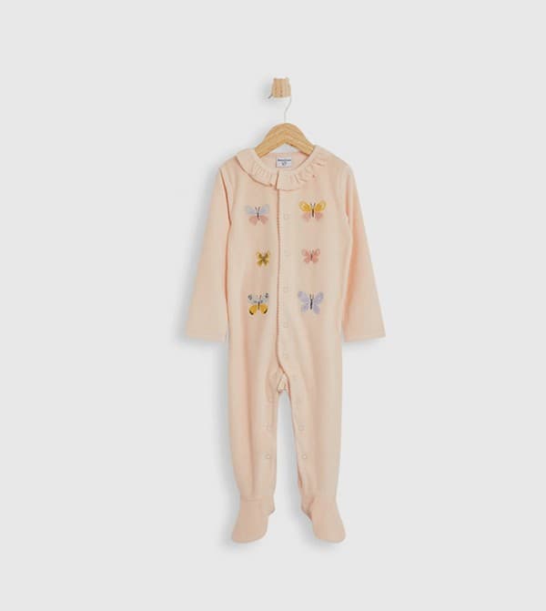 Babies & more Long Sleeves Frill Collar Closefeet Sleepsuit