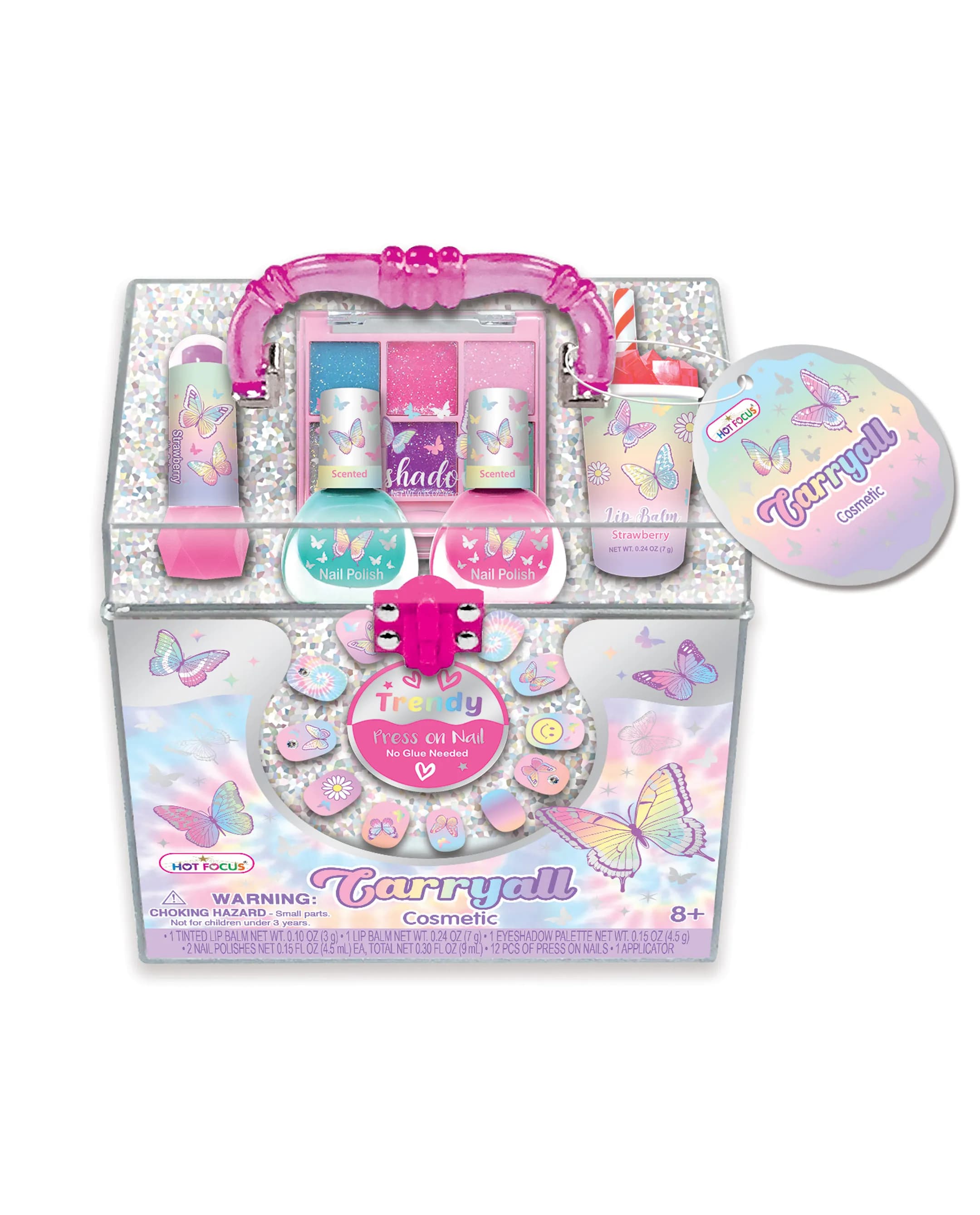 Hotfocus Tye Die Butterfly Carryall Cosmetic Set - Makeup