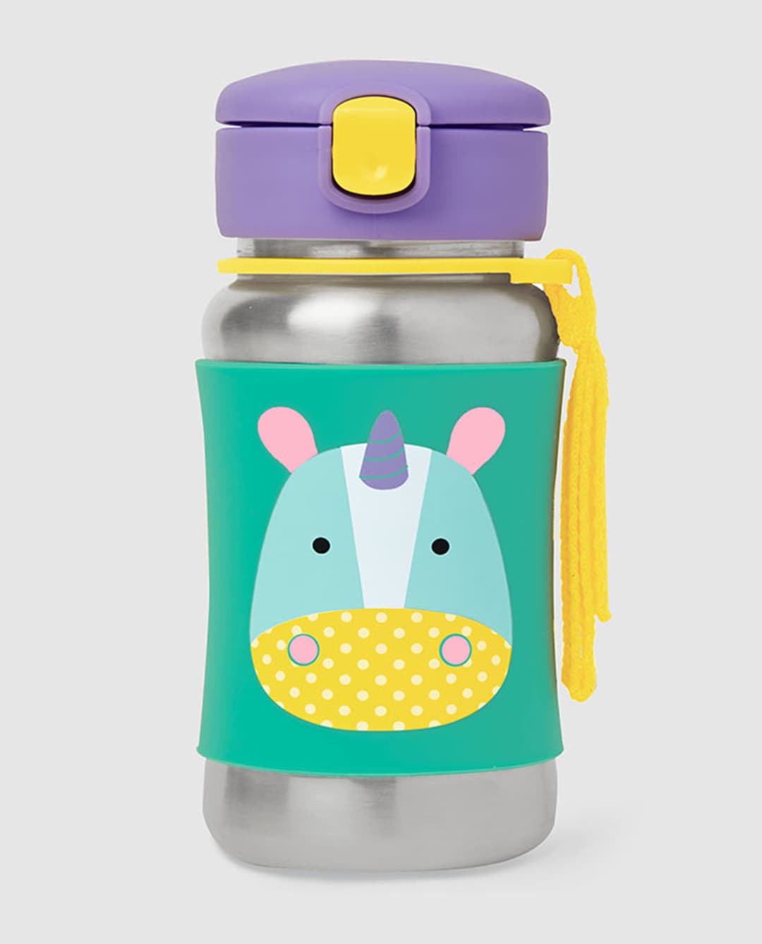 Skip Hop Zoo Stainless Steel Straw Bottle Unicorn