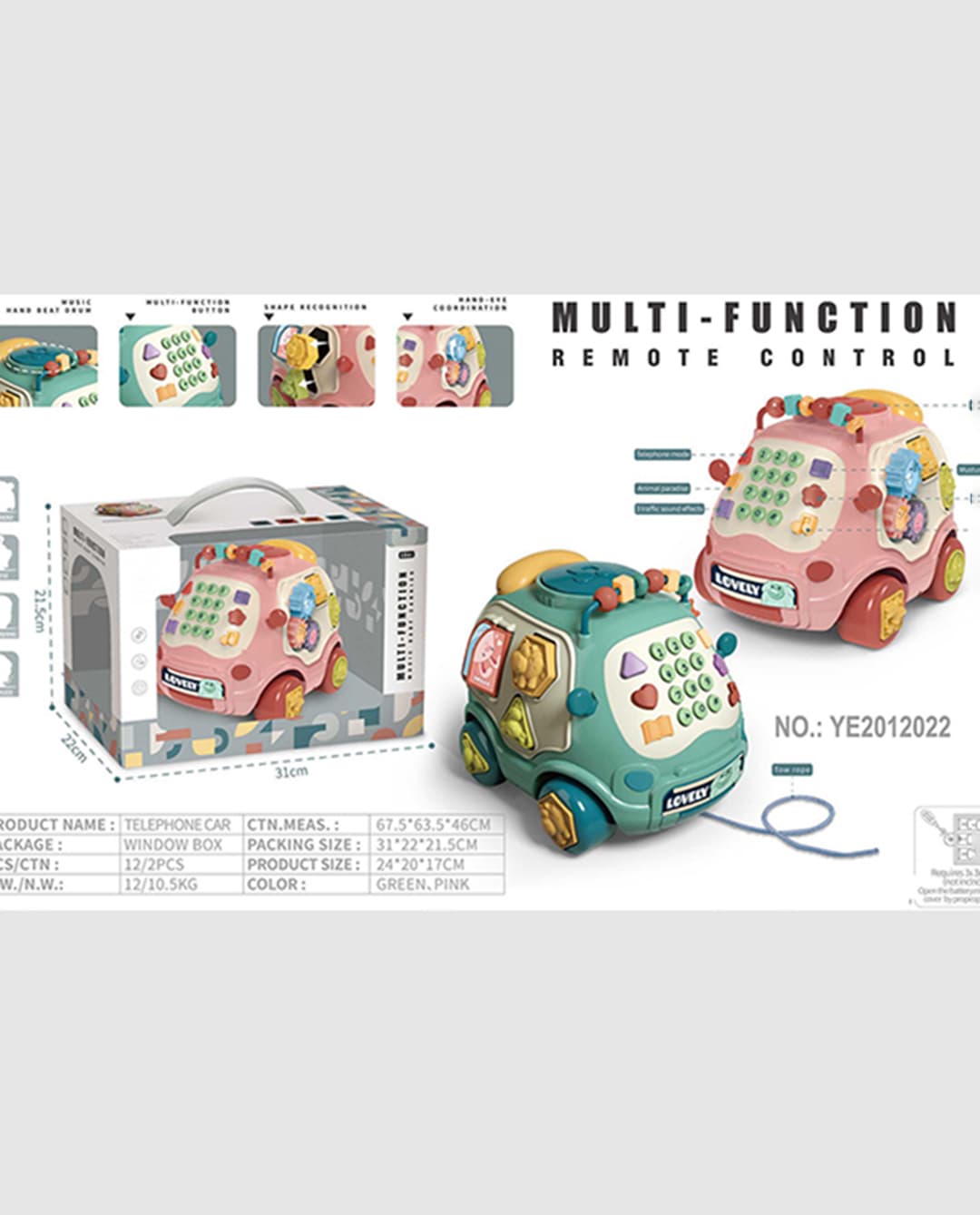 Babies & more - Fun Multifunction Educational Telephone Car