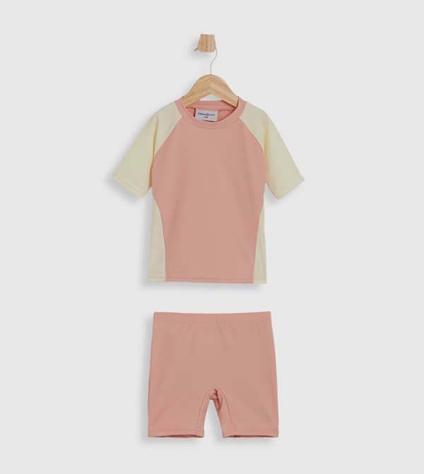 Babies & more Short Sleeve Rash Vest & Swim Shorts Set