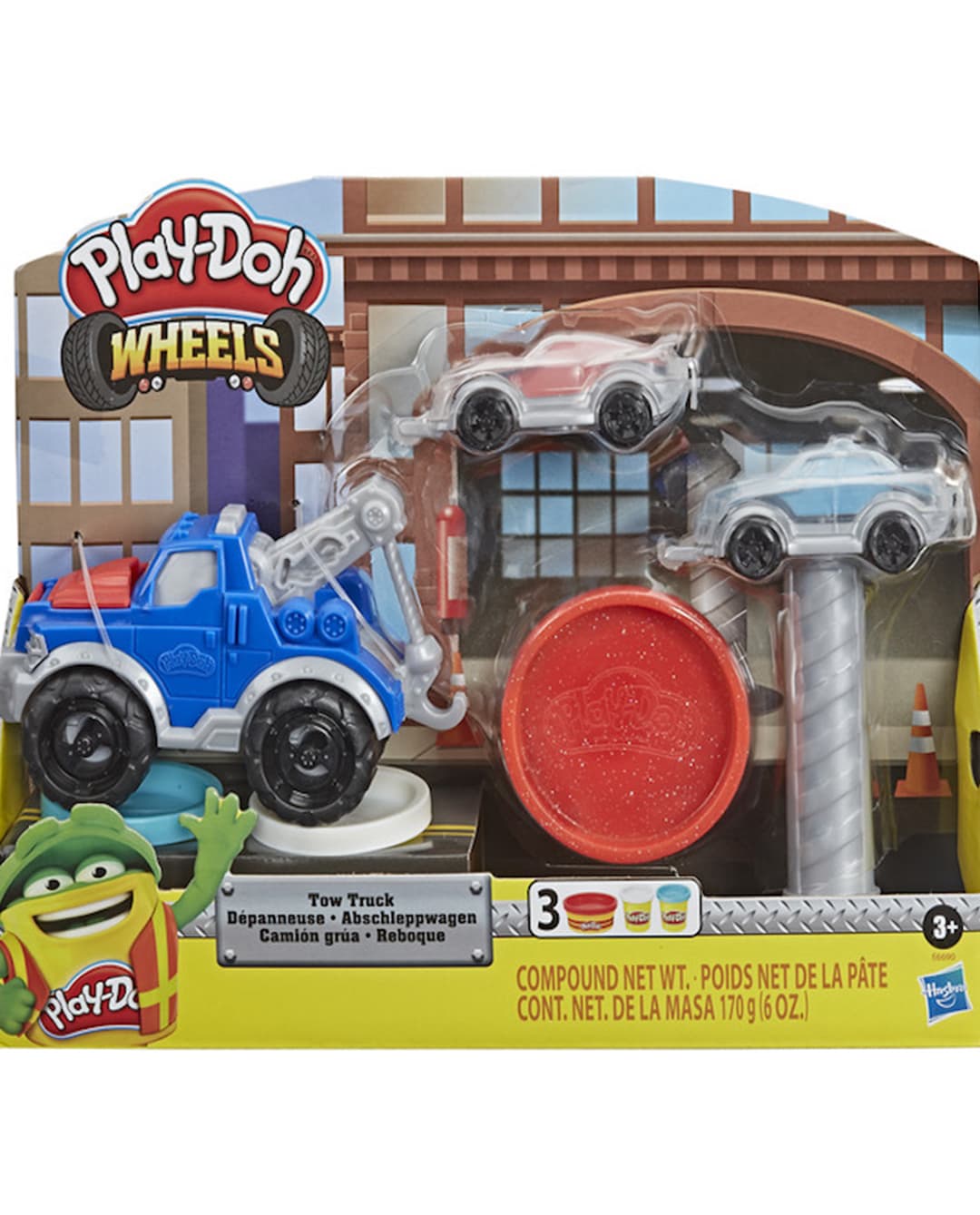 Play Doh Tow Truck Toy For Kids 3 Years And Up With 3 Non-Toxic Colors