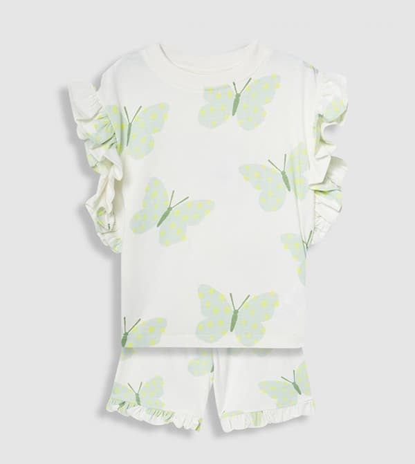 Frill Short Sleeves Short Sets